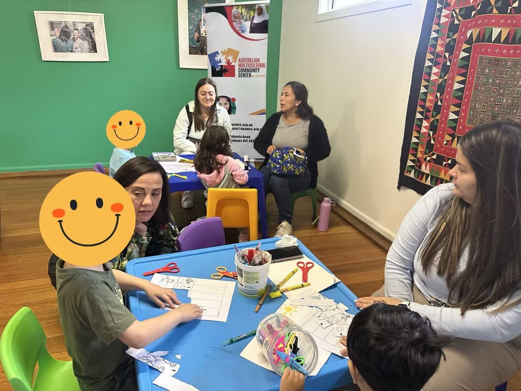Children doing activities at storytime