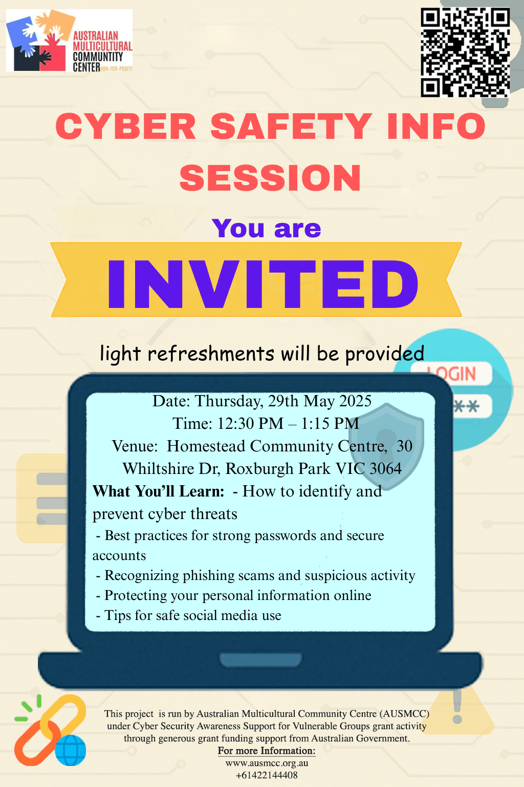Cyber Safety Event flyer