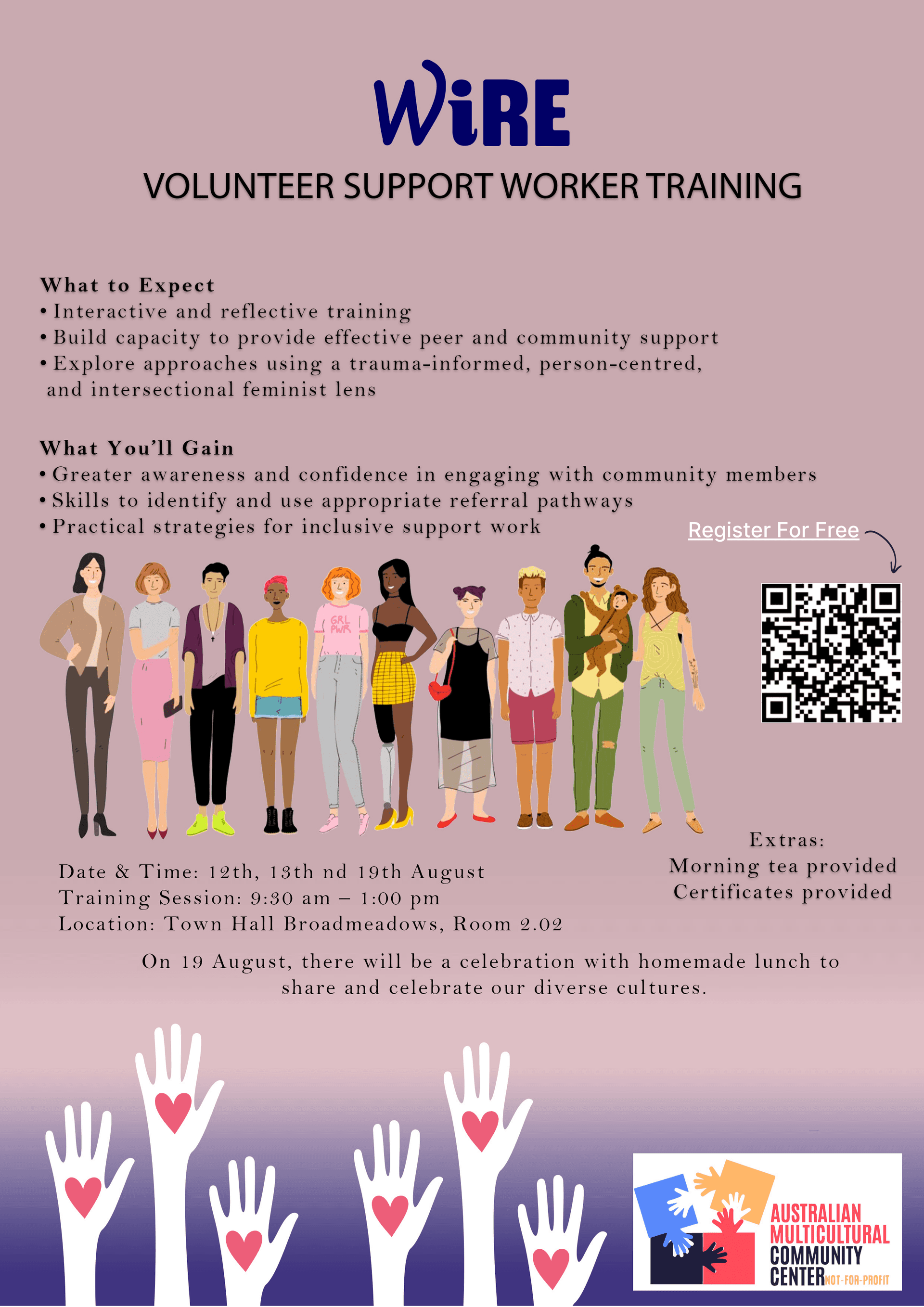 Wire - Volunteer Support Worker Training flyer
